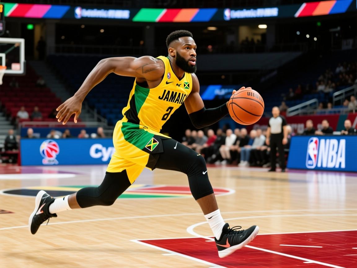 牙买加队员在比赛中展现出出色的速度和力量